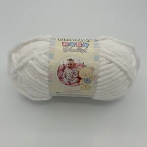 Bernat Baby Blanket Yarn, #6 Super Bulky 3.5oz 100% Polyester White
